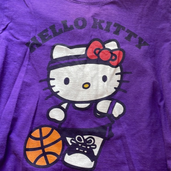 SOLD LIVE 10/19/24 
Hello Kitty Basketball Tee one small pinhole in back - Picture 2 of 6